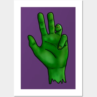 Zombie Hand Posters and Art